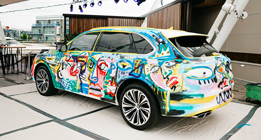Red. White. Bold: Friday Harbour Showcases Artfully Reimagined Bentley Bentayga by Peter Triantos for Canada Day